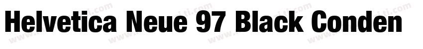 Helvetica Neue 97 Black Condensed字体转换